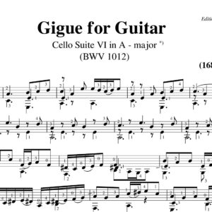 Bach Cello Suite 6 Gigue BWV 1012