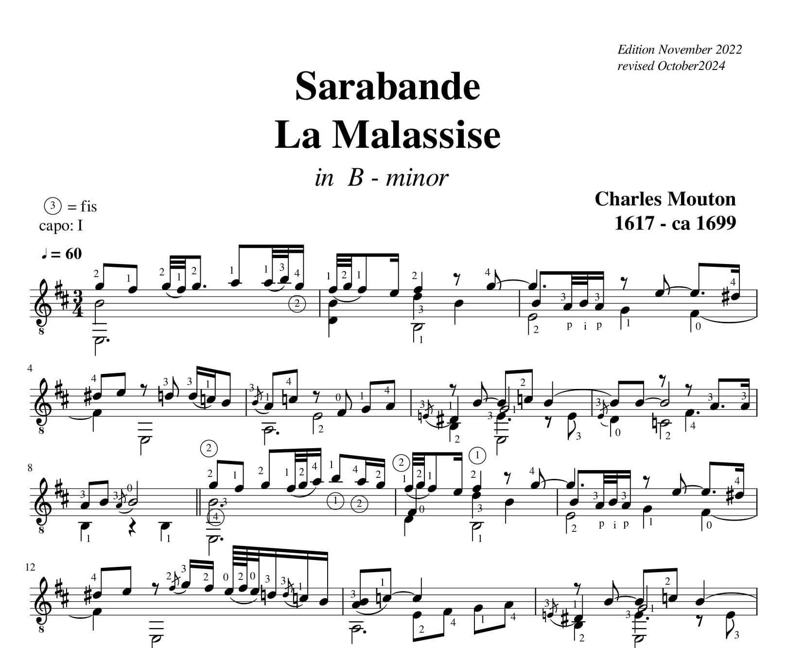 Charles Mouton Sarabande La Malassise revised